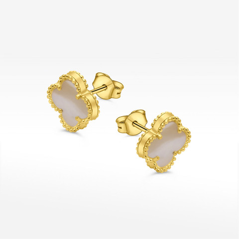 Kolczyki ze złota z masą perłową 12.5mm