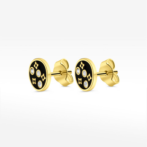 Kolczyki ze złota z białymi cyrkoniami