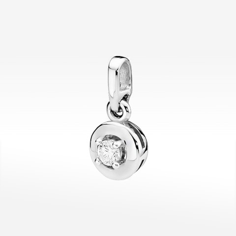 Zawieszka z białego złota z diamentem - próba 585 0,10CT Z-045B