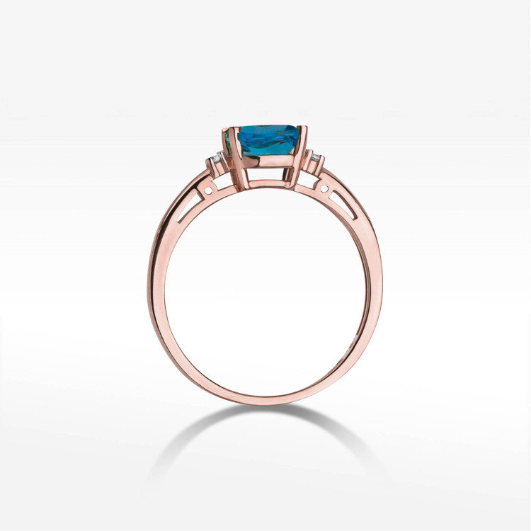 Pierścionek W0003 Topaz Swiss 1,10ct różowe złoto