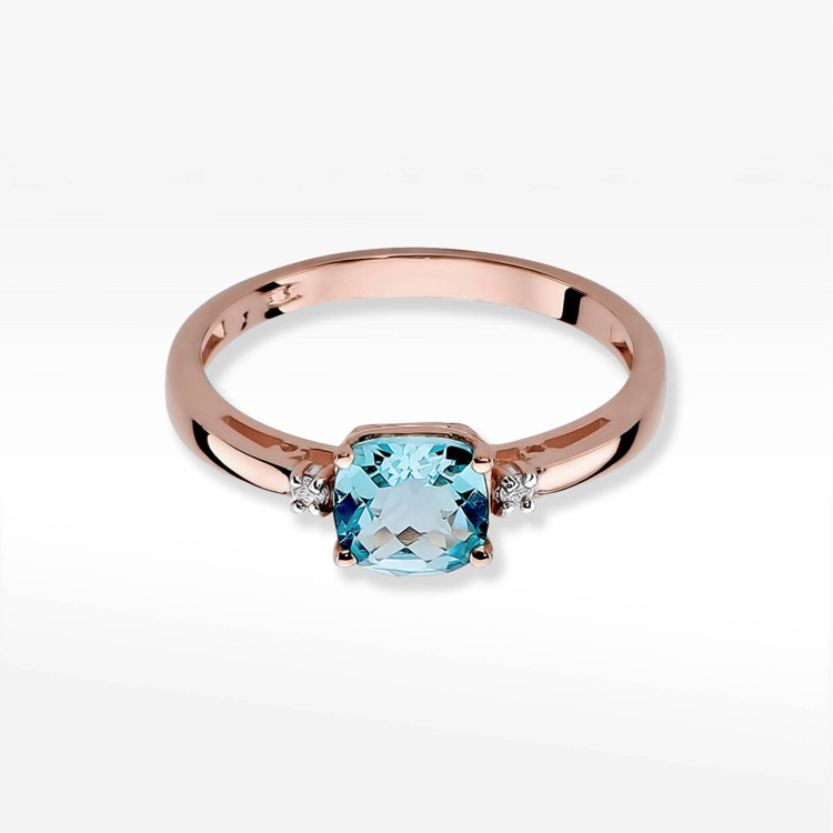 Pierścionek W0003 Topaz Swiss 1,10ct różowe złoto