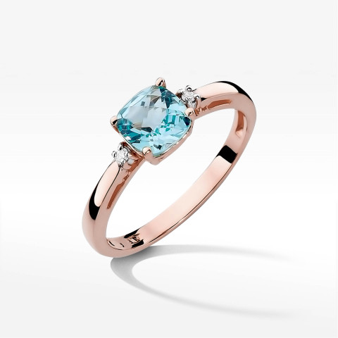 Pierścionek W0003 Topaz Swiss 1,10ct różowe złoto