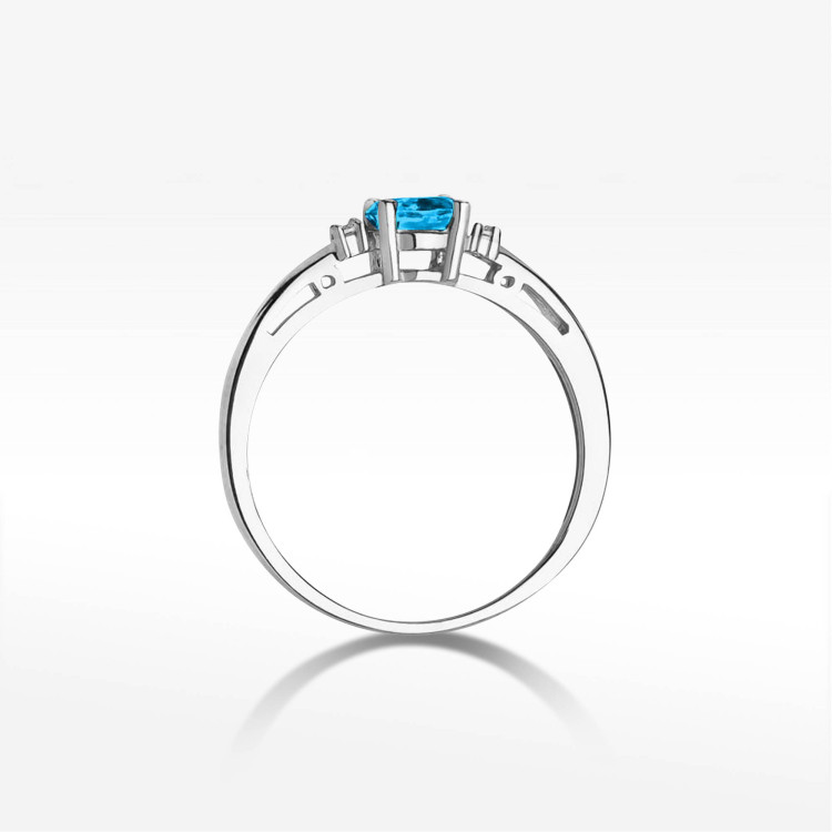 Pierścionek W0006 Topaz Swiss 0,50ct białe złoto