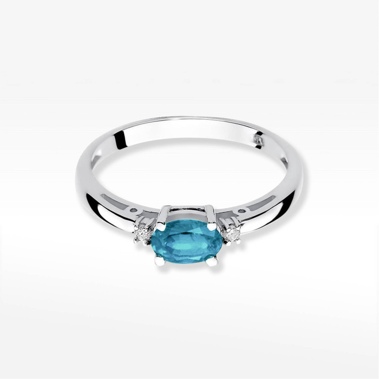 Pierścionek W0006 Topaz Swiss 0,50ct białe złoto