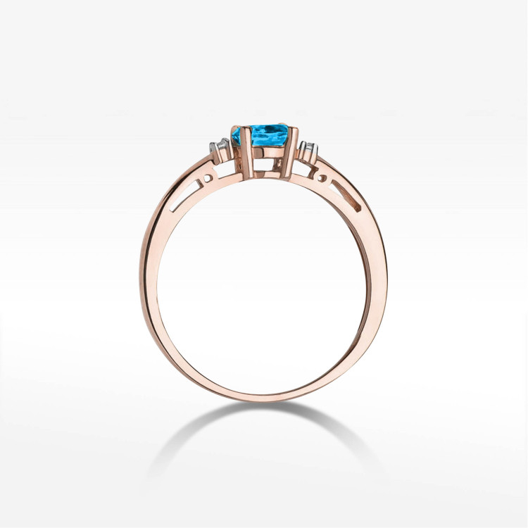 Pierścionek W0006 Topaz Swiss 0,50ct różowe złoto