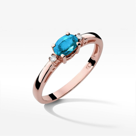 Pierścionek W0006 Topaz Swiss 0,50ct różowe złoto