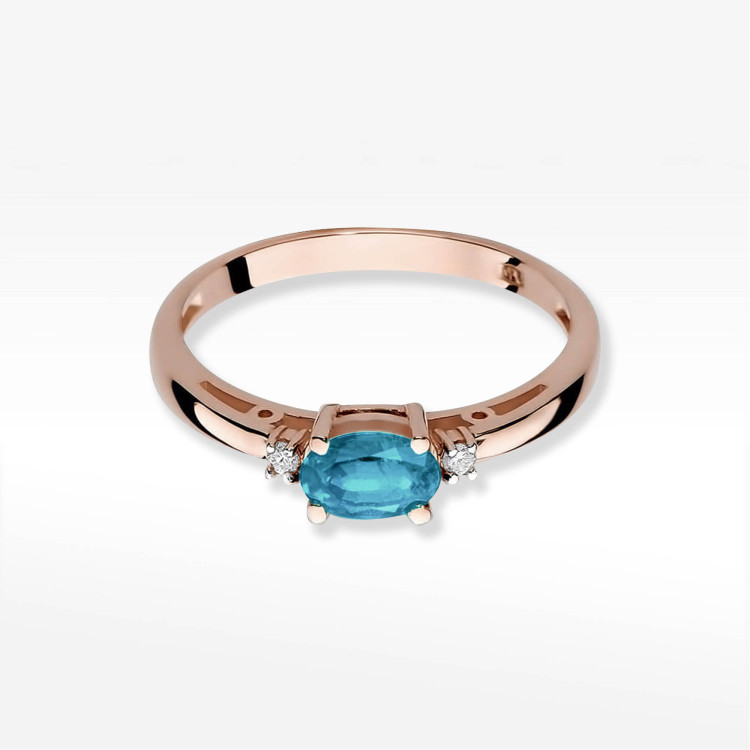 Pierścionek W0006 Topaz Swiss 0,50ct różowe złoto