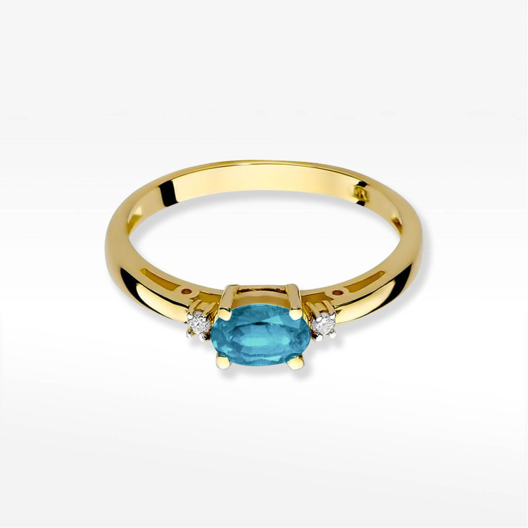 Pierścionek W0006 Topaz Swiss 0,50ct żółte złoto