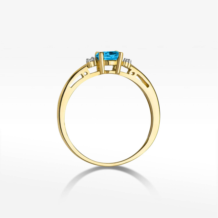 Pierścionek W0006 Topaz Swiss 0,50ct żółte złoto