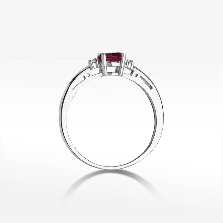 Pierścionek W0006 Rubin 0,60ct białe złoto
