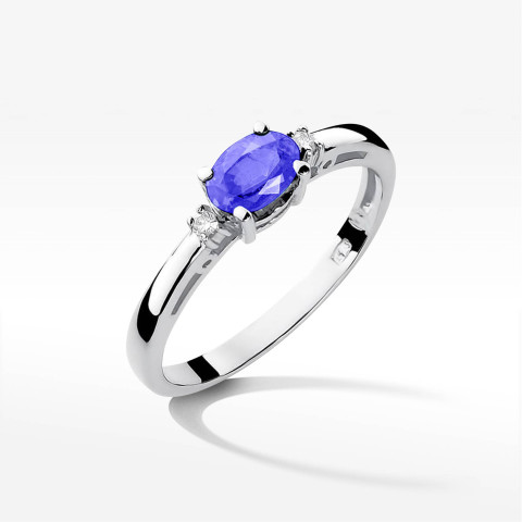 Pierścionek W0006 Tanzanit 0,40ct białe złoto