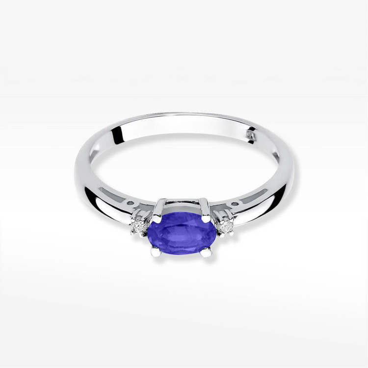 Pierścionek W0006 Tanzanit 0,40ct białe złoto