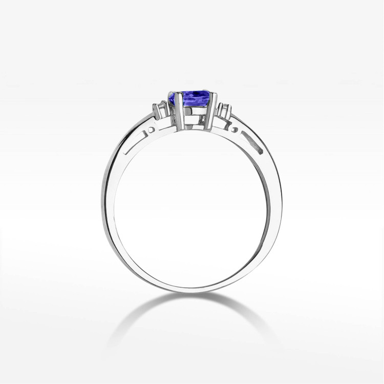 Pierścionek W0006 Tanzanit 0,40ct białe złoto
