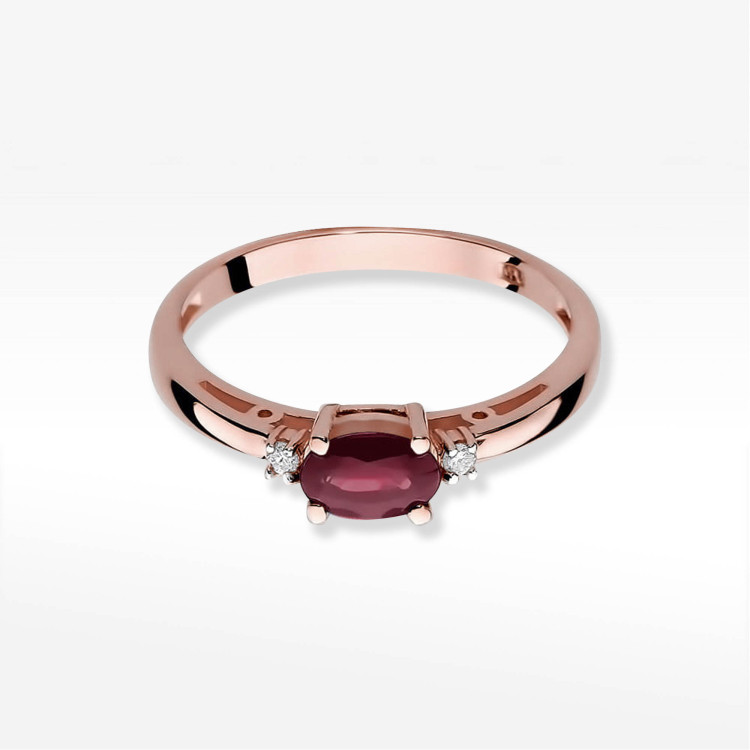 Pierścionek W0006 Rubin 0,60ct różowe złoto