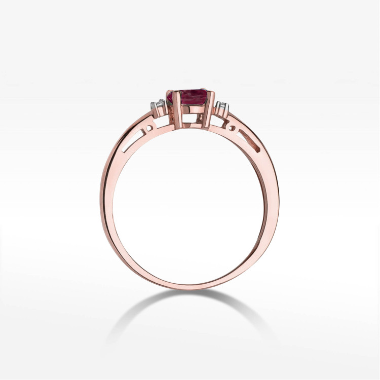 Pierścionek W0006 Rubin 0,60ct różowe złoto