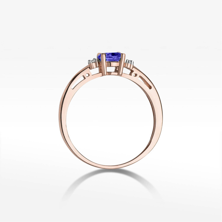 Pierścionek W0006 Tanzanit 0,40ct różowe złoto