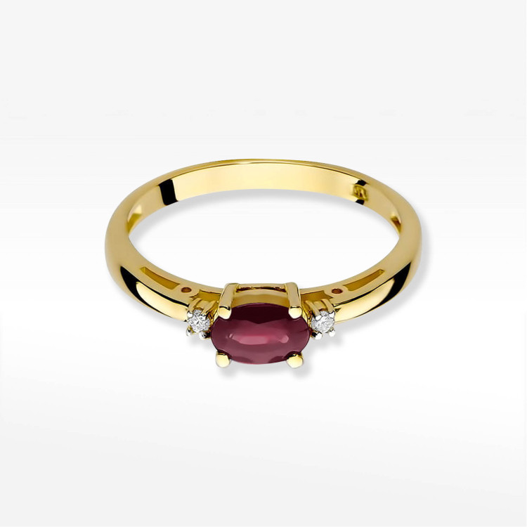 Pierścionek W0006 Rubin 0,60ct żółte złoto