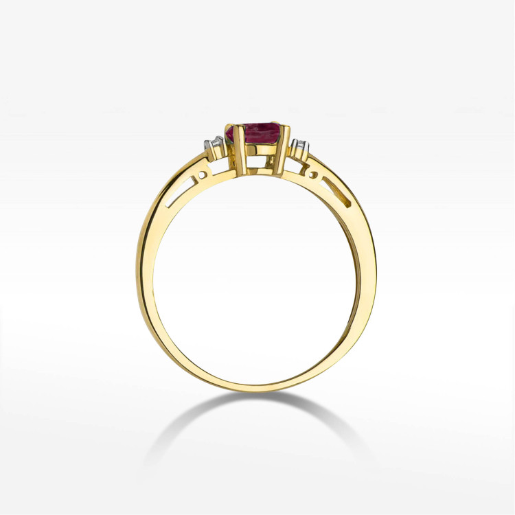 Pierścionek W0006 Rubin 0,60ct żółte złoto