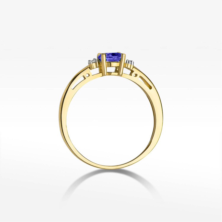 Pierścionek W0006 Tanzanit 0,40ct żółte złoto