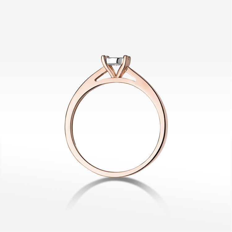 Pierścionek W0007 Diament 0,08ct różowe złoto