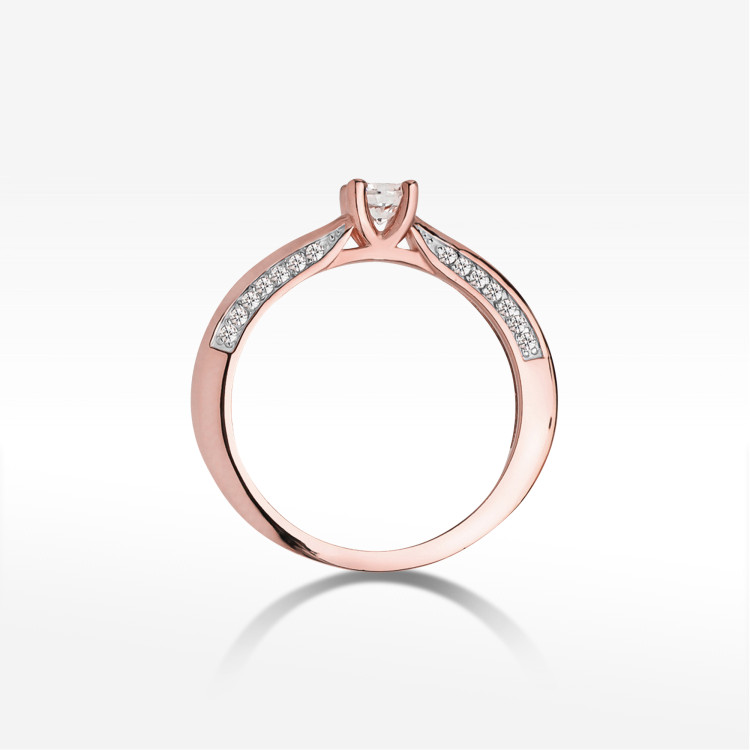 Pierścionek W0009 Diament 0,30ct różowe złoto
