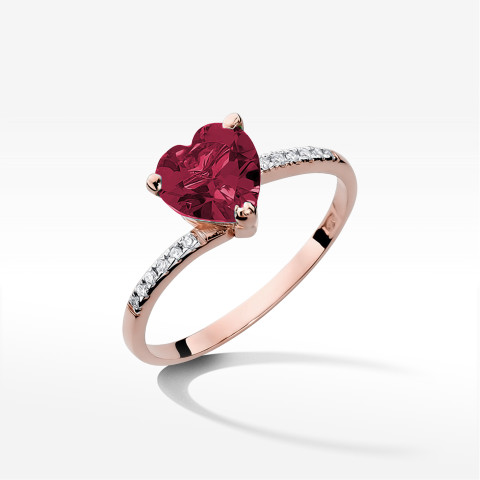 Pierścionek W0050 Rubin 1,70ct różowe złoto