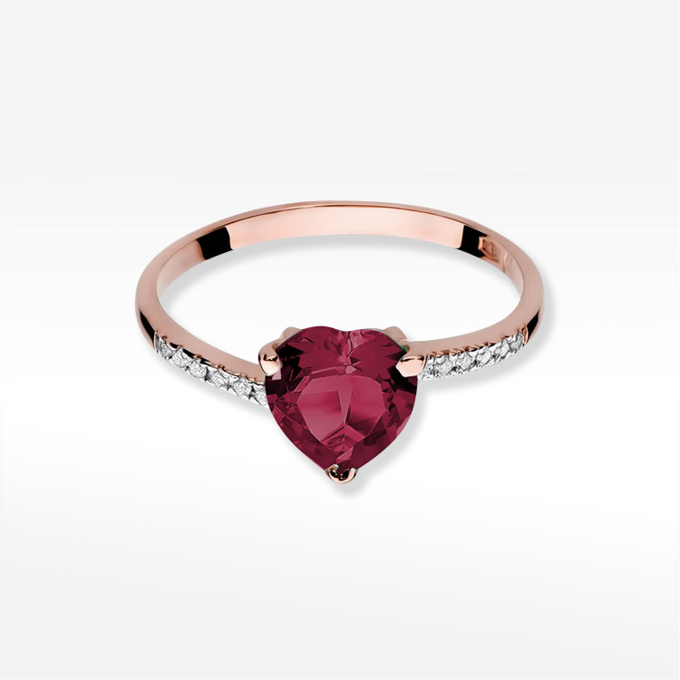 Pierścionek W0050 Rubin 1,70ct różowe złoto