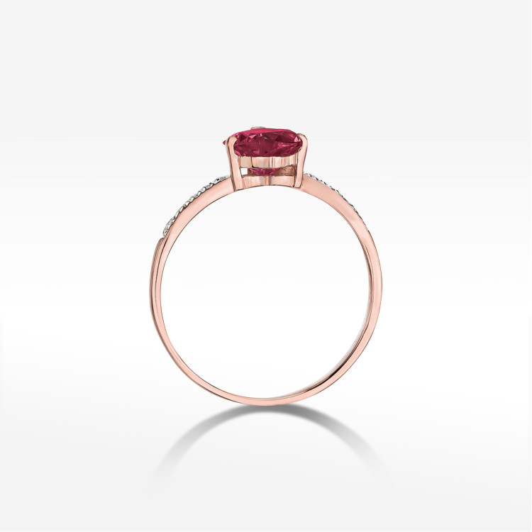 Pierścionek W0050 Rubin 1,70ct różowe złoto