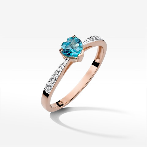 Pierścionek W0065 Topaz Swiss 0,50ct różowe złoto