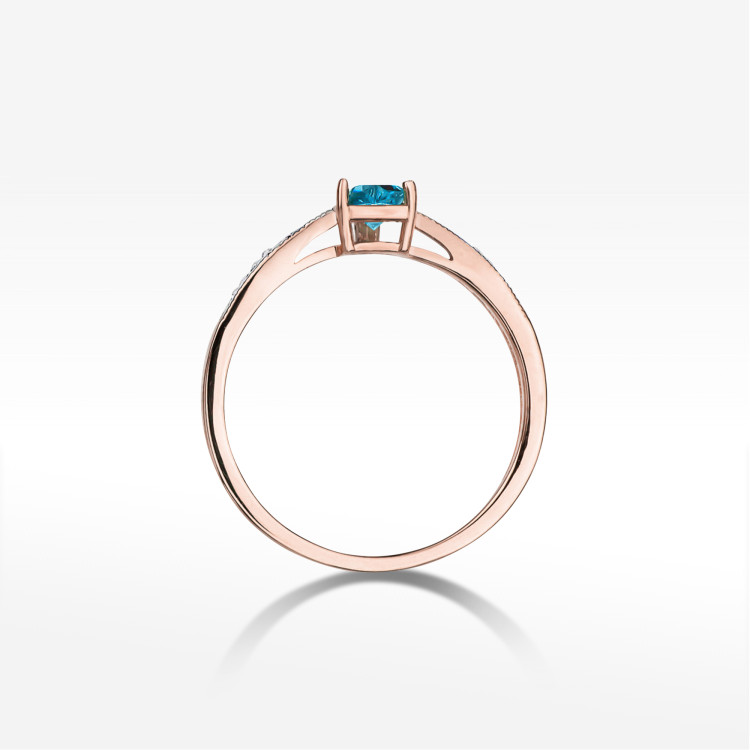 Pierścionek W0065 Topaz Swiss 0,50ct różowe złoto