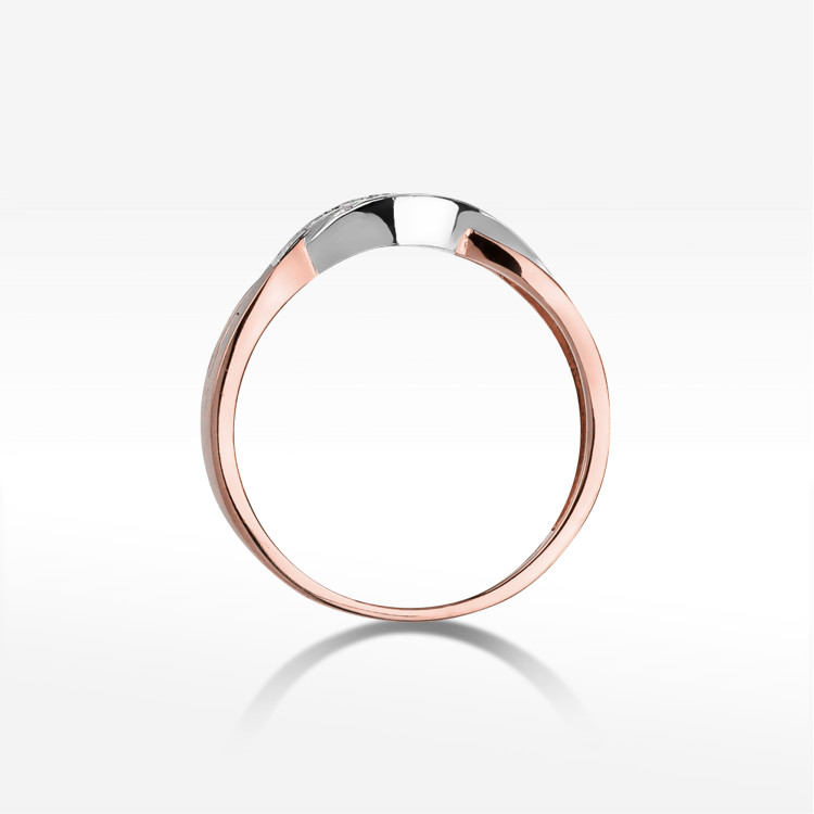 Pierścionek W0083 Diament 0,05ct różowe złoto
