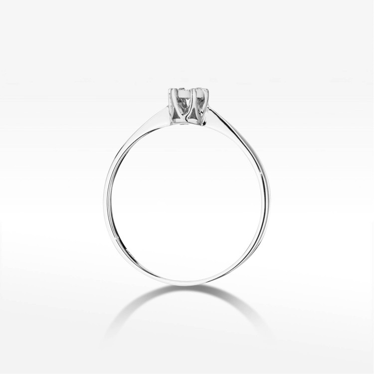 Pierścionek W0111T Diament 0,03ct białe złoto