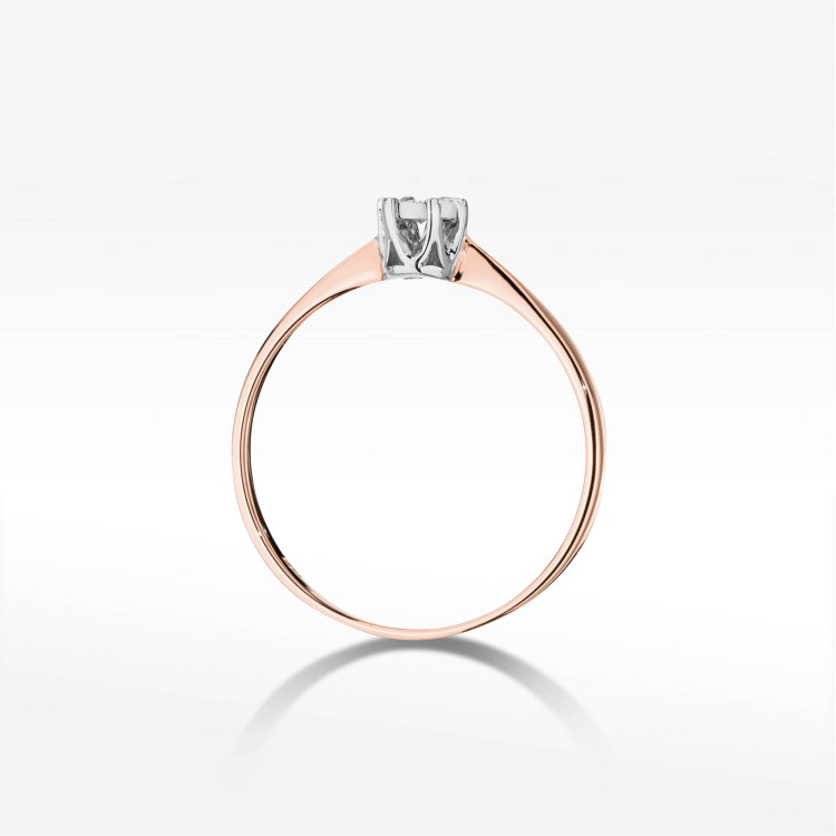 Pierścionek W0111T Diament 0,03ct różowe złoto