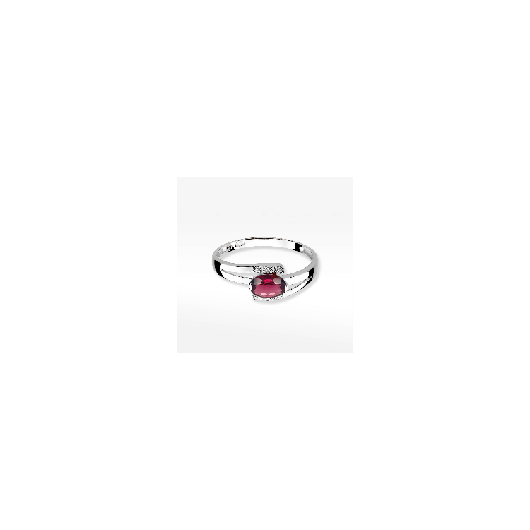 Pierścionek PV-072 Rodolit 0,50ct białe złoto