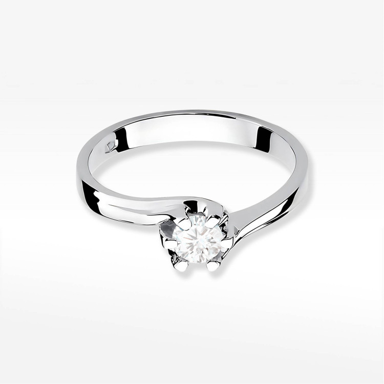 Pierścionek W0163 Diament 0,30ct białe złoto