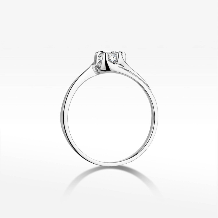 Pierścionek W0163 Diament 0,30ct białe złoto