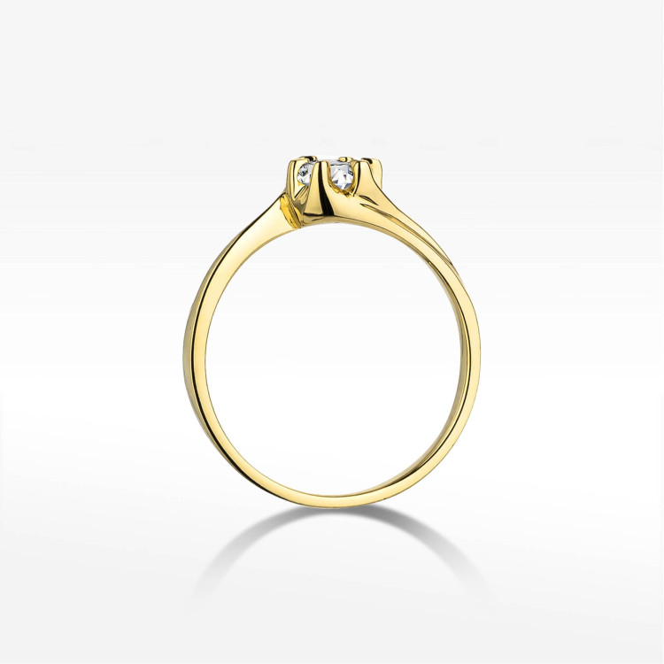 Pierścionek W0163 Diament Laboratoryjny 0,30ct żółte złoto