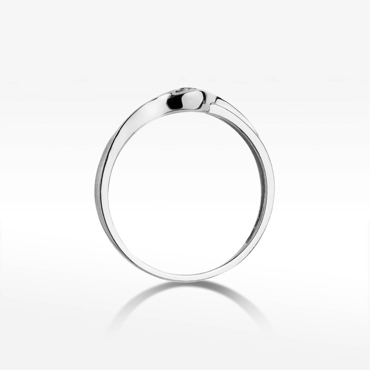 Pierścionek W0178 Diament 0,04ct białe złoto