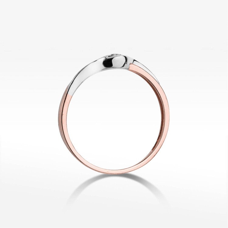 Pierścionek W0178 Diament 0,04ct różowe złoto