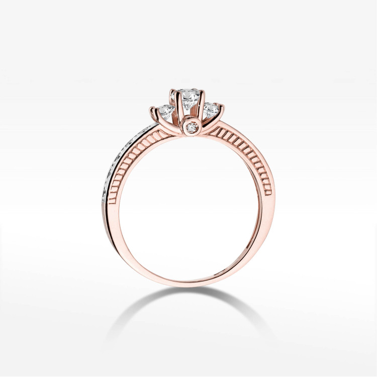 Pierścionek W0199 Diament 0,20ct różowe złoto