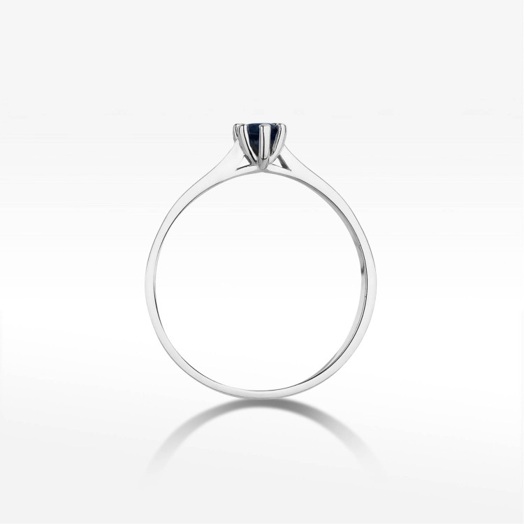 Pierścionek W0222 Szafir 0,15ct białe złoto