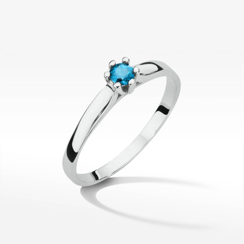 Pierścionek W0222 Topaz Swiss 0,15ct białe złoto