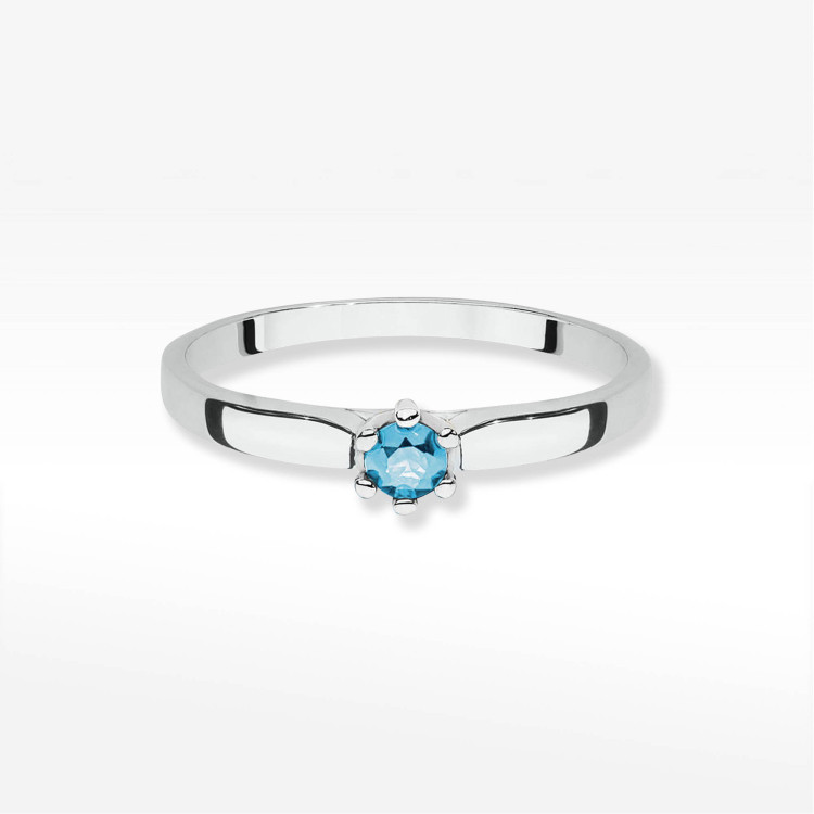 Pierścionek W0222 Topaz Swiss 0,15ct białe złoto