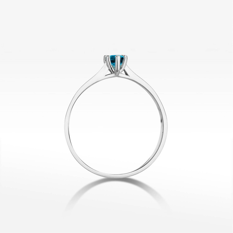 Pierścionek W0222 Topaz Swiss 0,15ct białe złoto