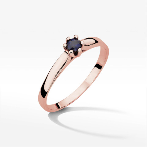 Pierścionek W0222 Szafir 0,15ct różowe złoto