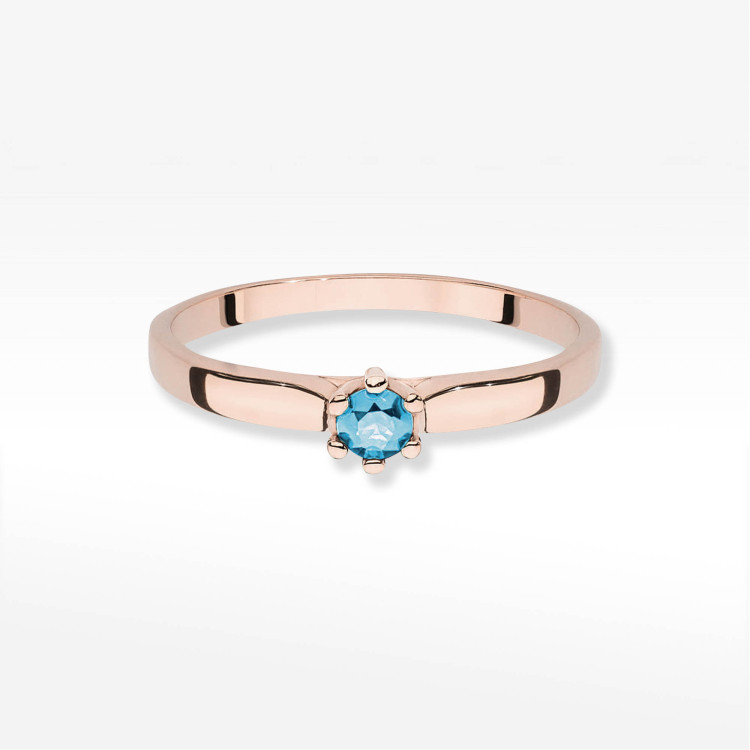 Pierścionek W0222 Topaz Swiss 0,15ct różowe złoto