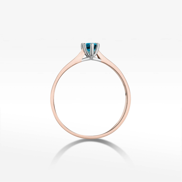 Pierścionek W0222 Topaz Swiss 0,15ct różowe złoto