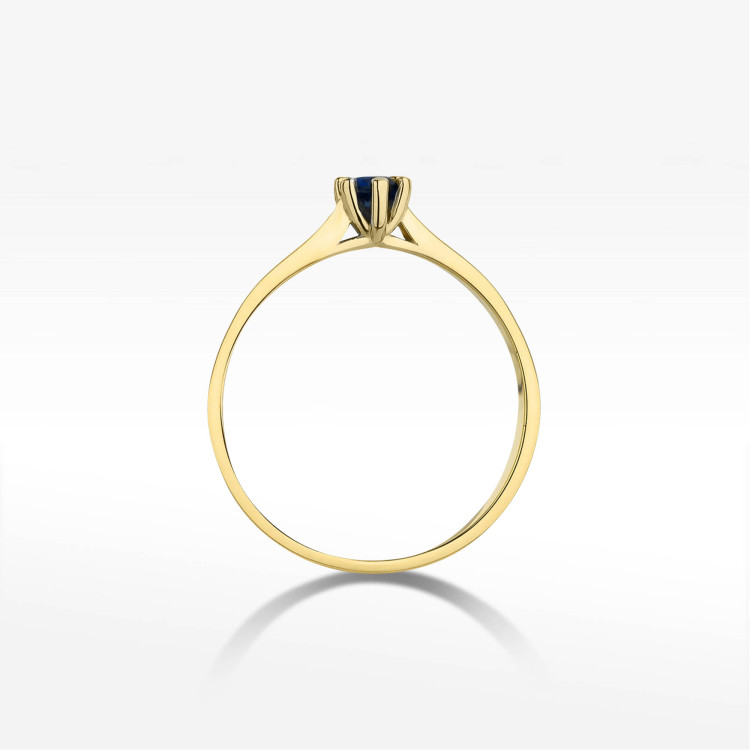 Pierścionek W0222 Szafir 0,15ct żółte złoto