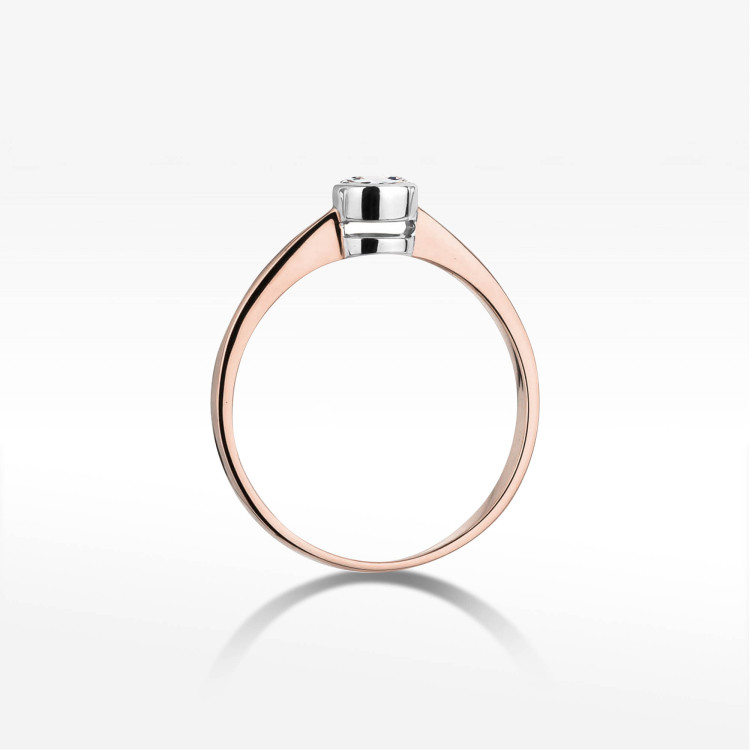 Pierścionek W0224B Diament 0,25ct różowe złoto