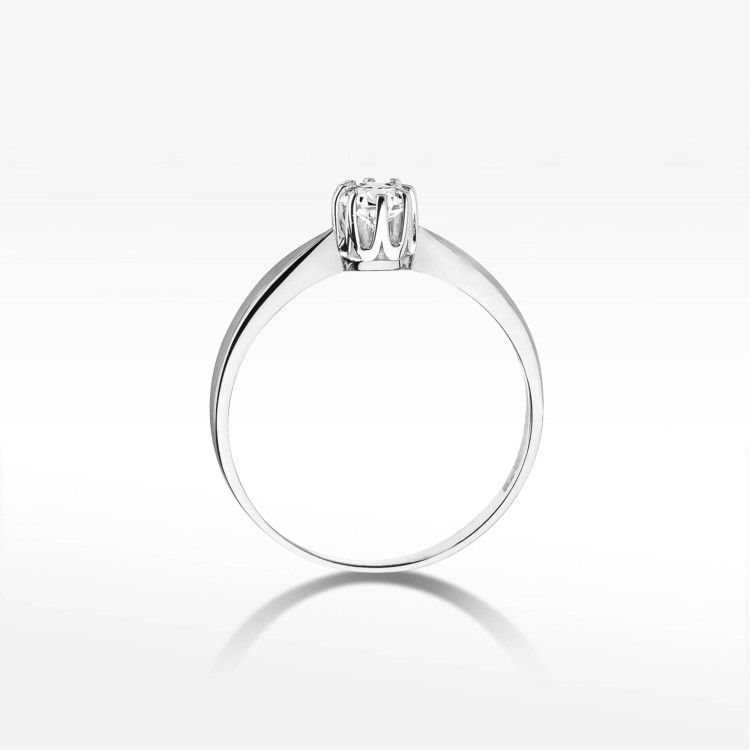 Pierścionek W0228 Diament 0,20ct białe złoto